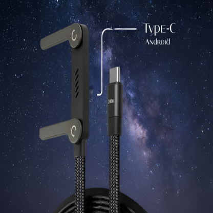 FlexCharge 240W Fast Charging Cable & Phone Stand