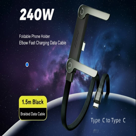 FlexCharge 240W Fast Charging Cable & Phone Stand